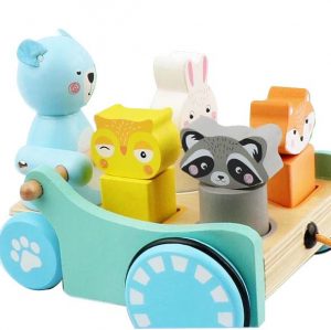 Carrito de arraste con animales